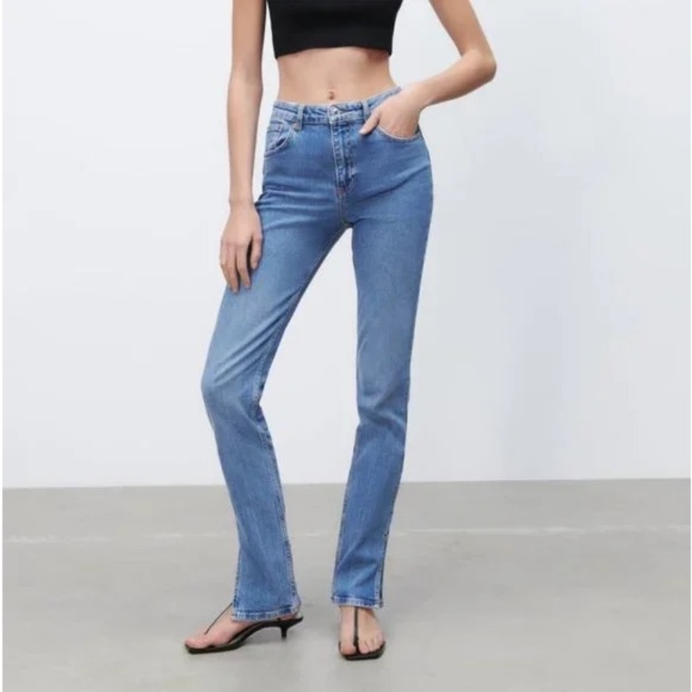 ZARA split hem jeans
